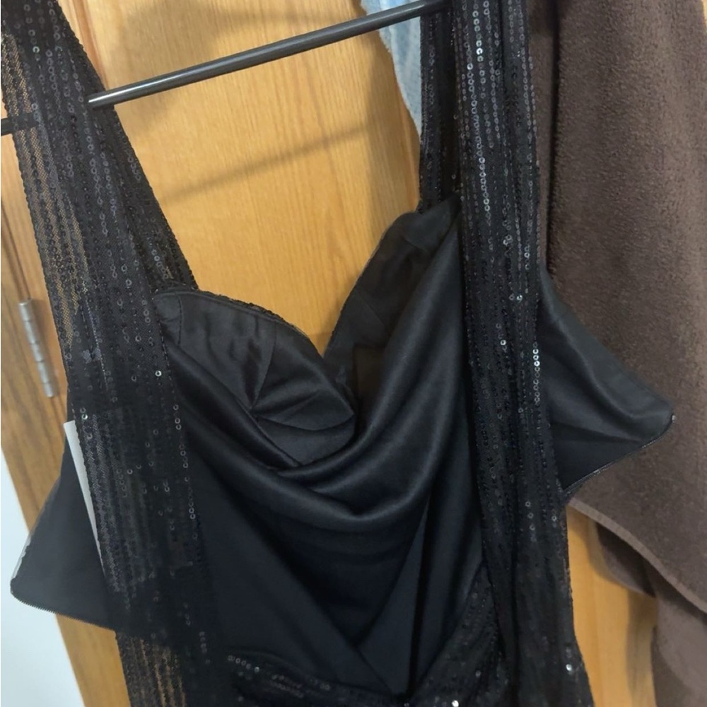 Windsor Black Sequin Backless Dress